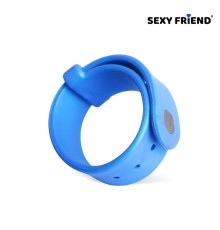 Голубой эрекционный ремешок-утяжка