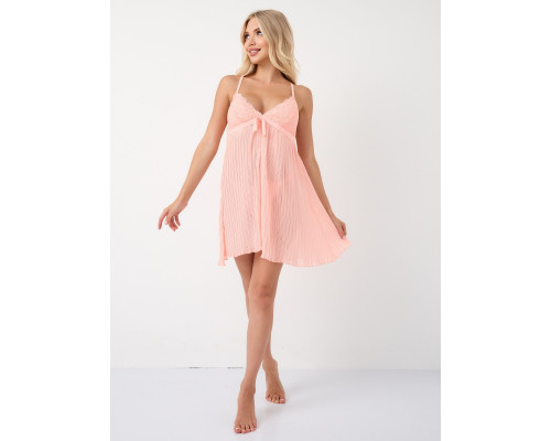 Нежная плиссированная сорочка бэби-долл