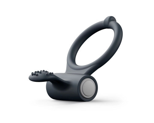 Черное эрекционное кольцо Power Clit