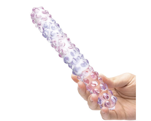 Фаллоимитатор с массажными точками Purple Rose - 23 см.