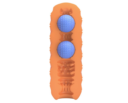 Оранжевый мастурбатор Venus-X Twin balls