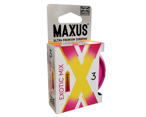 Ароматизированные презервативы Maxus Exotic Mix - 3 шт.