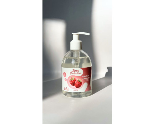 Лубрикант на водной основе Love Protection Raspberry с ароматом малины - 300 мл.