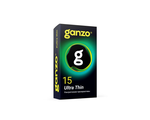 Прозрачные ультратонкие презервативы Ganzo Ultra thin - 15 шт.