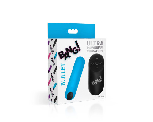 Голубая вибропуля с пультом ДУ 21X Vibrating Bullet with Remote Control