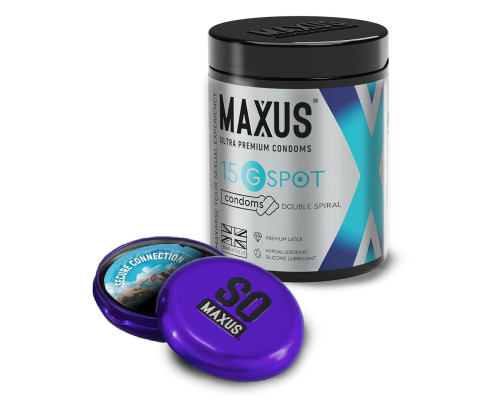 Гладкие презервативы Maxus G spot с двойной спиралью - 15 шт.