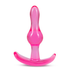 Розовая анальная пробка Curvy Anal Plug - 8,4 см.