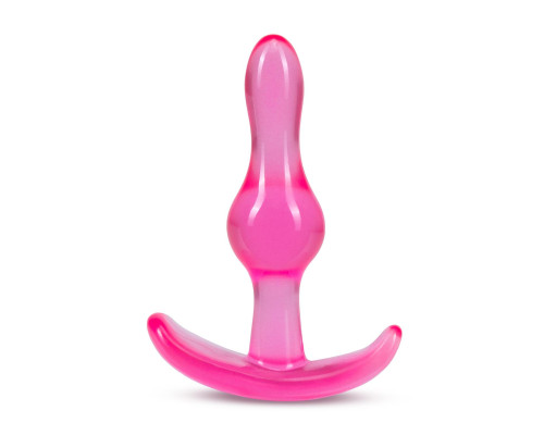 Розовая анальная пробка Curvy Anal Plug - 8,4 см.