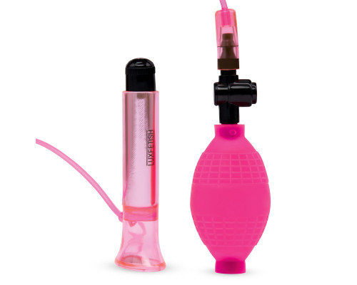 Розовый вакуумный стимулятор для клитора с вибрацией Vibrating Clitoral Pump with Quick Release