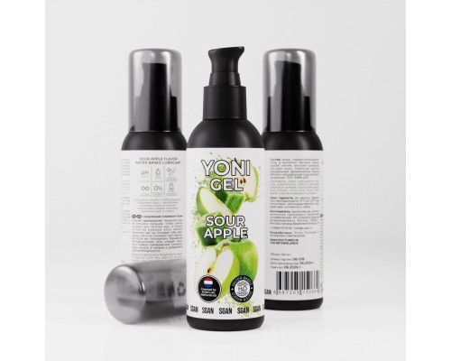 Лубрикант для орального секса SGAN со вкусом кислого яблока - 100 мл.