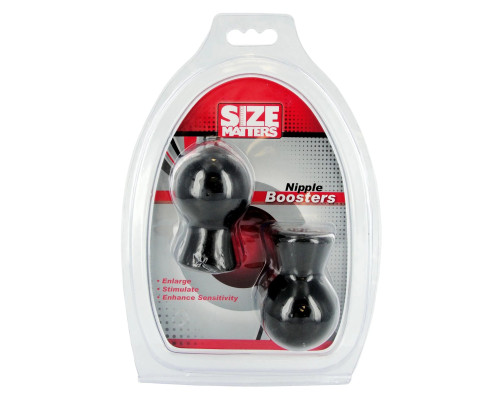 Черные присоски для сосков Size Matters Nipple Boosters