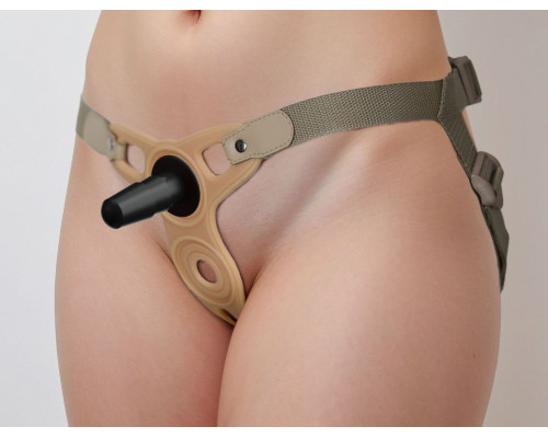 Женский пояс с коннектором и вагинальной пробкой