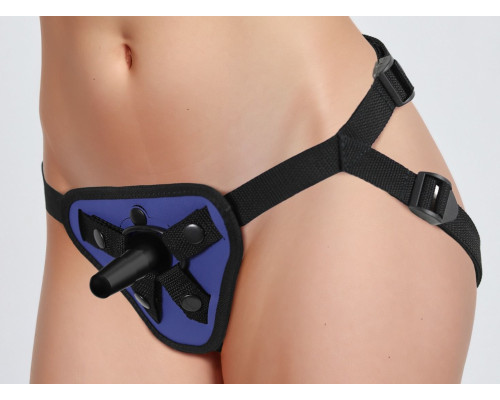 Синий универсальный пояс с 2 видами фиксации