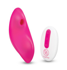 Розовый клиторальный вибромассажер Suck n’ Go