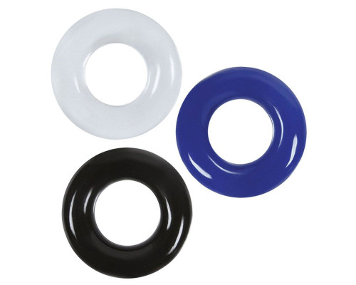 Набор из 3 эрекционных колец без рельефа