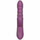 Фиолетовый силиконовый вибратор с эффектом фрикций - 21,8 см.