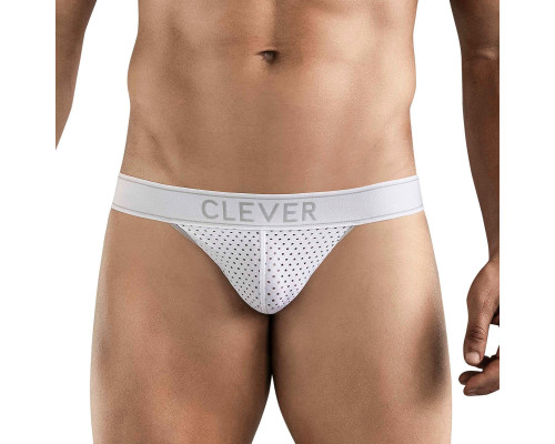 Белые перфорированные трусы-джоки Clever Ambar Jockstrap