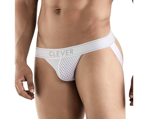 Белые перфорированные трусы-джоки Clever Ambar Jockstrap