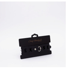 Черный кожаный ошейник Sex