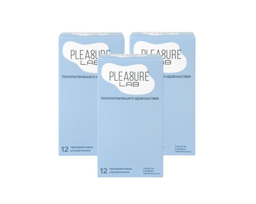 Набор из 3 упаковок ультратонких презервативов Pleasure Lab (по 12 шт.)