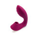 Сливовый вибромассажер с вакуумной стимуляцией клитора