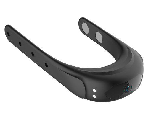 Черное эрекционное виброкольцо на ремешках