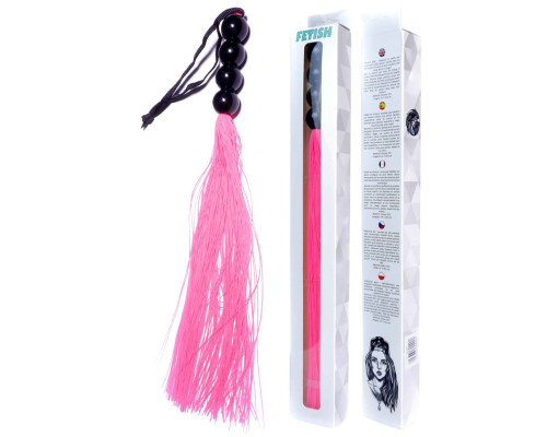 Розовая силиконовая плеть - 35,5 см.