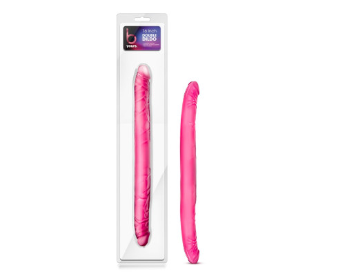Розовый двусторонний фаллоимитатор B Yours 16  Double Dildo - 40,6 см.
