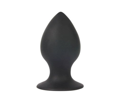Чёрная анальная втулка Sex Expert - 8 см.