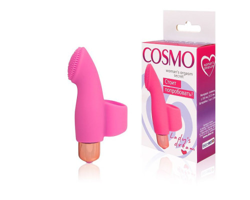 Розовый клиторальный стимулятор Cosmo