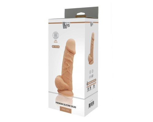 Телесный реалистичный фаллоимитатор DILDO 8.5INCH FLESH - 21,6 см.