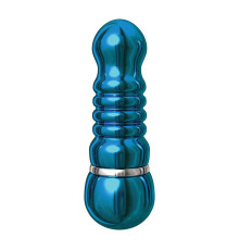 Голубой аллюминиевый вибратор BLUE SMALL - 7,5 см.