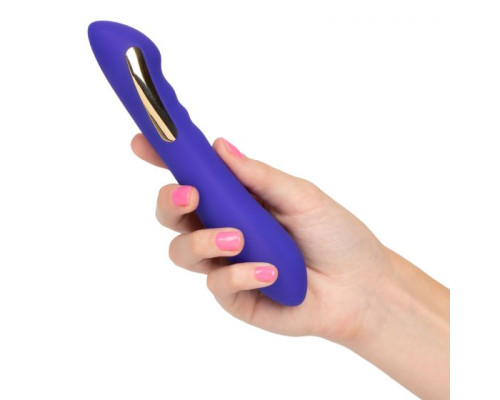 Фиолетовый вибратор с электростимуляцией Intimate E-Stimulator Petite Wand - 18,5 см.