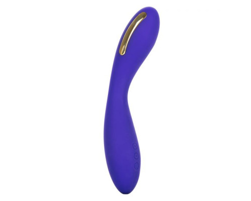 Фиолетовый вибратор с электростимуляцией Intimate E-Stimulator Wand - 21,5 см.