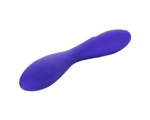 Фиолетовый вибратор с электростимуляцией Intimate E-Stimulator Wand - 21,5 см.