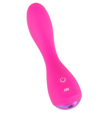 Розовый силиконовый вибратор G-Punkt-Vibrator - 16,7 см.