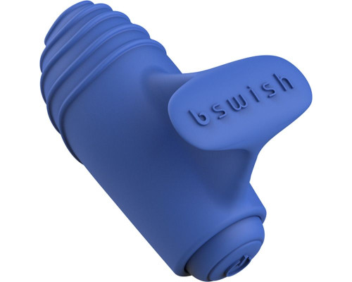 Синий вибростимулятор на пальчик Bteased Basic Finger Vibrator