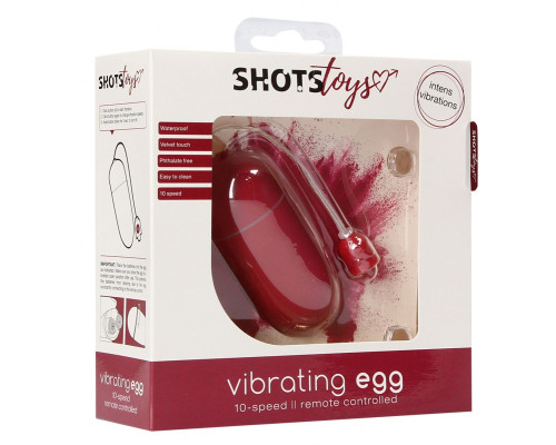 Красное гладкое виброяйцо Vibrating Egg - 8 см.