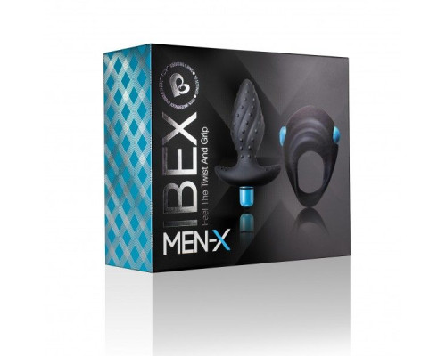 Мужской вибронабор Mex-X Ibex: вибропробка и эрекционное виброкольцо