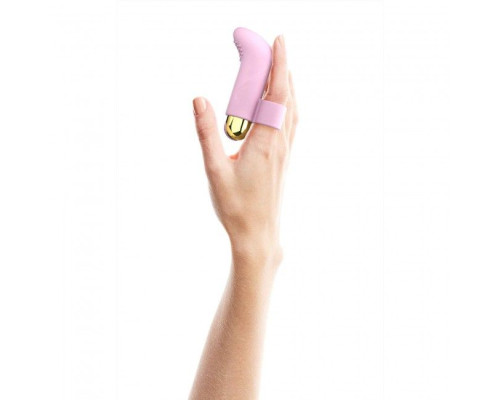 Розовый вибратор на палец Touch Me - 8,6 см.