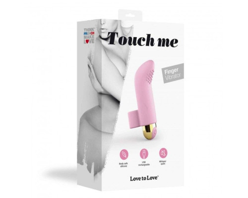 Розовый вибратор на палец Touch Me - 8,6 см.