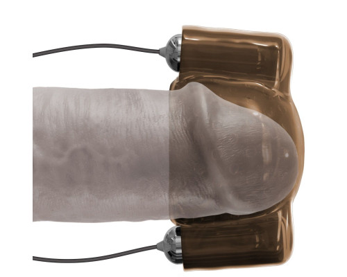 Дымчатый вибростимулятор головки пениса Dual Vibrating Head Teaser