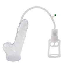 Реалистичная вакуумная помпа с насосом-поршнем Realistic Penis Pump Professional