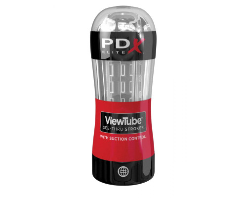 Прозрачный мастурбатор в тубе PDX Elite ViewTube See-Thru Stroker