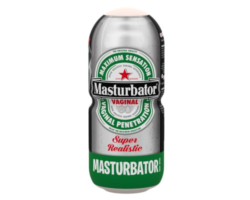 Стилизованный под пивную банку мастурбатор-вагина Vagina Beer Masturbator