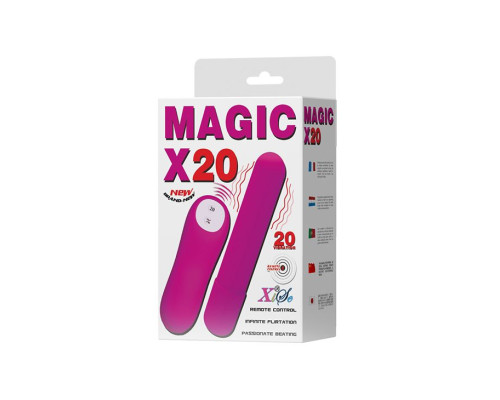 Лиловая удлиненная вибропуля Magic x20