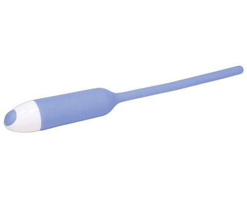 Голубой вибратор для уретры Dilator Vibe - 19 см.