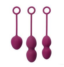 Набор фиолетовых вагинальных шариков Nova Ball со смещенным центром тяжести