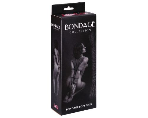 Серая веревка Bondage Collection Grey - 9 м.