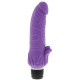 Фиолетовый вибратор с лепестками в основании PURRFECT SILICONE CLASSIC 7INCH PURPLE - 18 см.